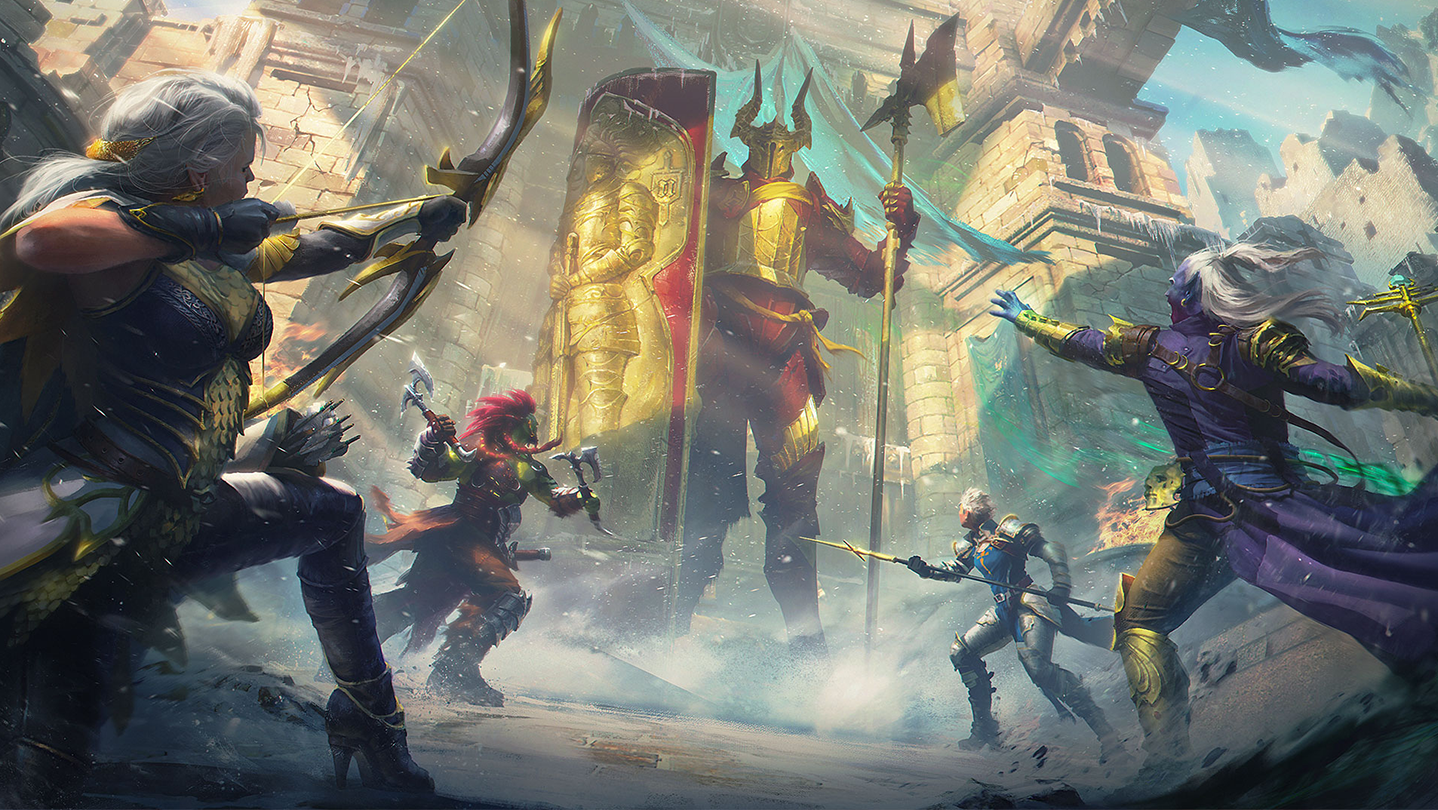 RAID: Shadow Legends wide background key art featuring champions